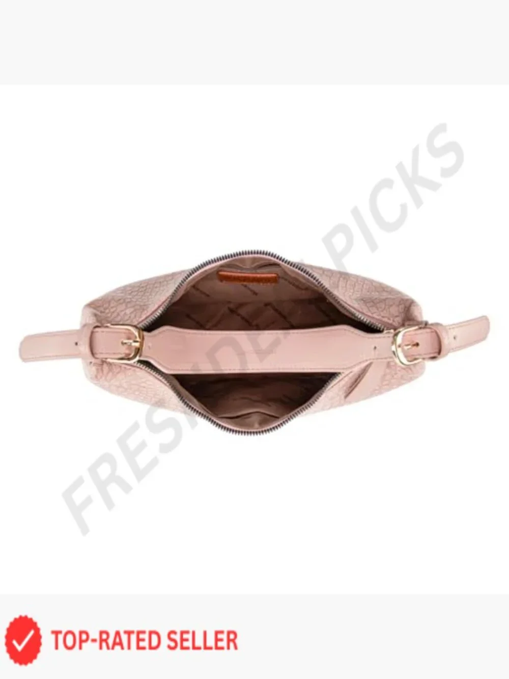 Crocodile Embossed Crescent Shoulder Bag Vegan Leather Trendy Hobo Purse